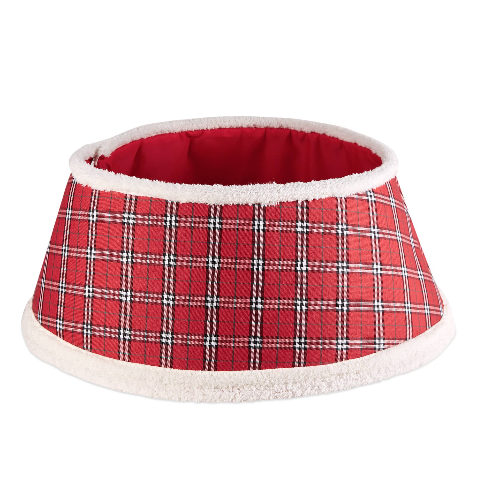 DII® Red Plaid Holiday Tree Collar